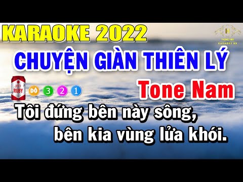 Chuyện Giàn Thiên Lý Karaoke Tone Nam Nhạc Sống | Trọng Hiếu