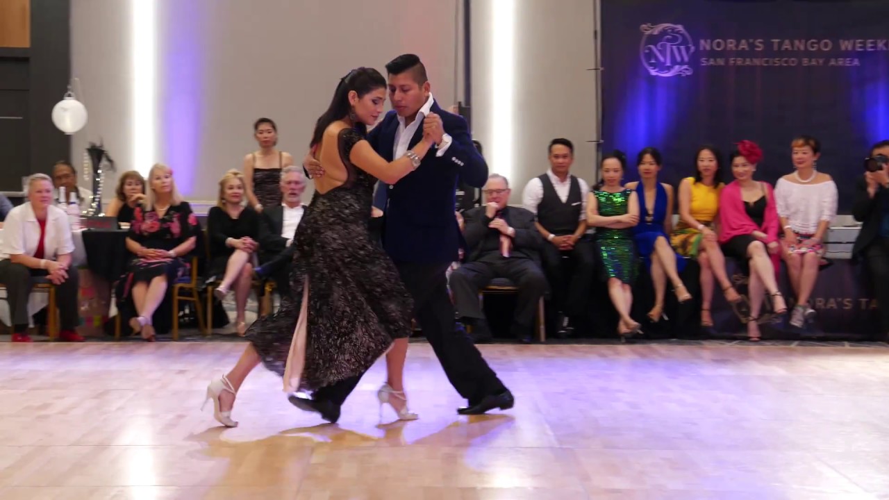 Maria Ines Bogado and Jorge Lopez at Nora's Tango Week 2017 Vals Demo 2/4