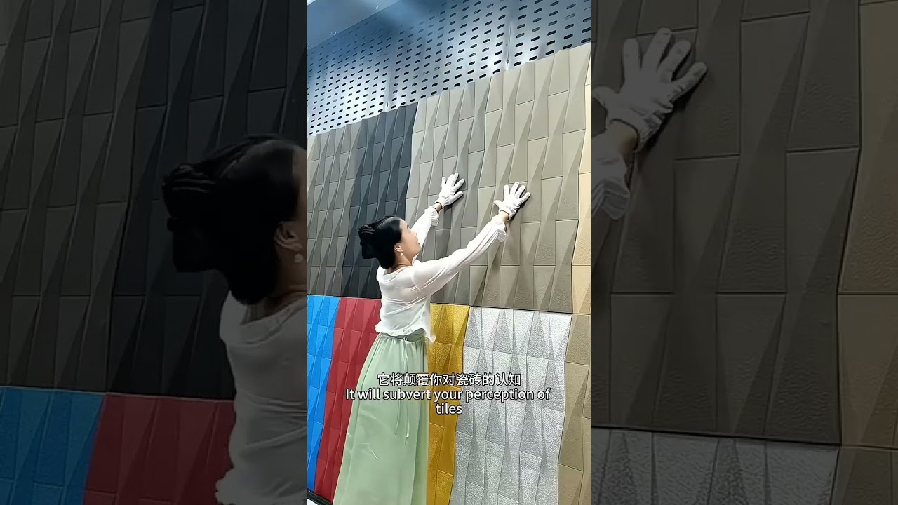 PU stone & PU 3D panel. It is much simpler to install than stone. #wallpanel #pustone  #shorts