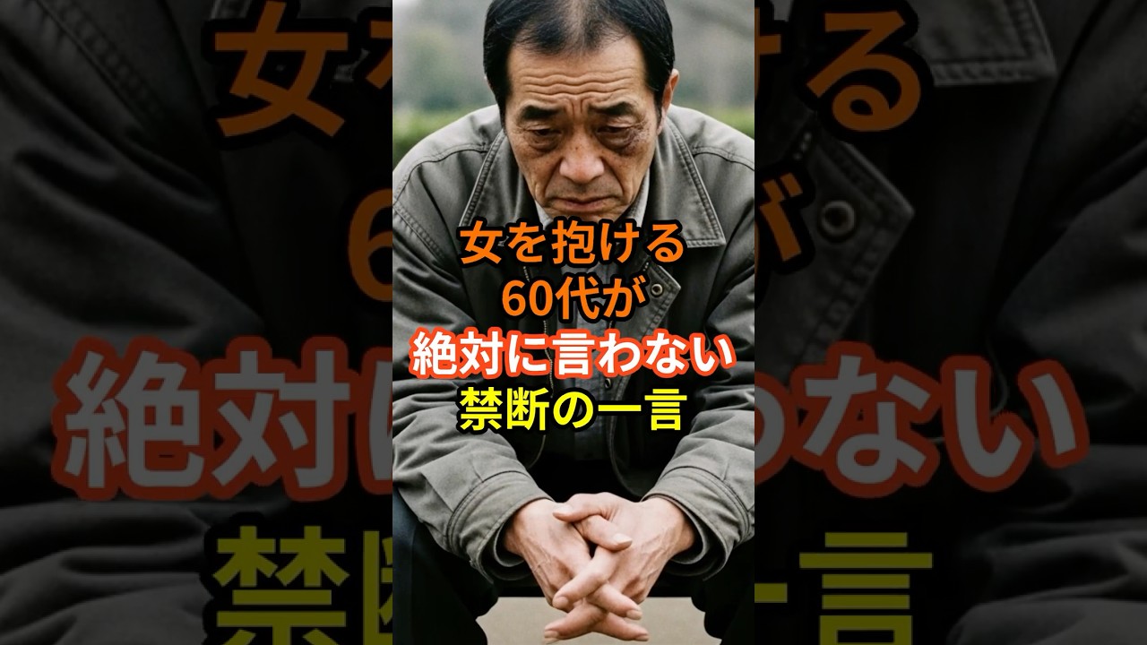 【シニア恋愛】女を抱ける60代が「絶対に言わない」禁断の一言｜中年恋愛｜熟年恋愛【高齢者恋愛】#50代 #60代 #恋愛