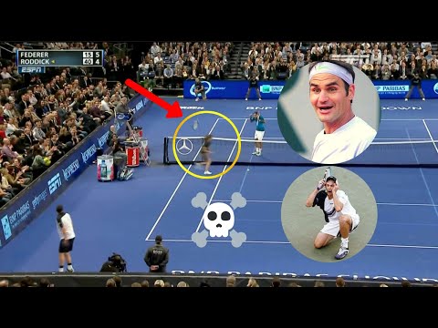 Andy Roddick Almost Hits Ball Girl With his RACKET