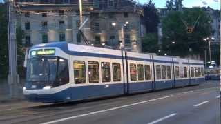 preview picture of video 'Trams in Zurich June 2012 - Strassenbahnen in Zürich Juni 2012'