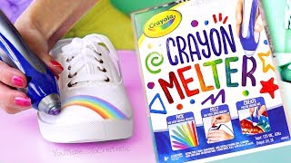 Testing CRAYOLA CRAYON MELTER + Custom Canvas Shoes with Crayons!