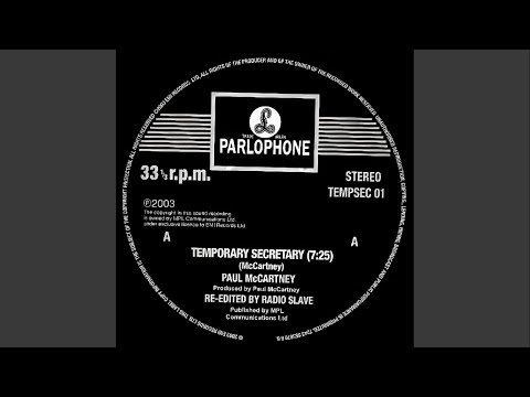 Paul McCartney - Temporary Secretary (Radio Slave Edit) [2023 Remaster]