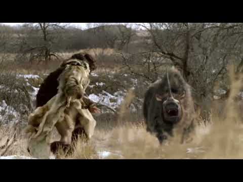 Walking With Beasts Woolly Rhino attack extended scene