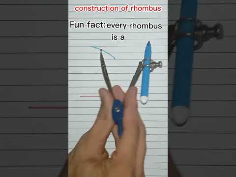 construction of rhombus #construction #compass