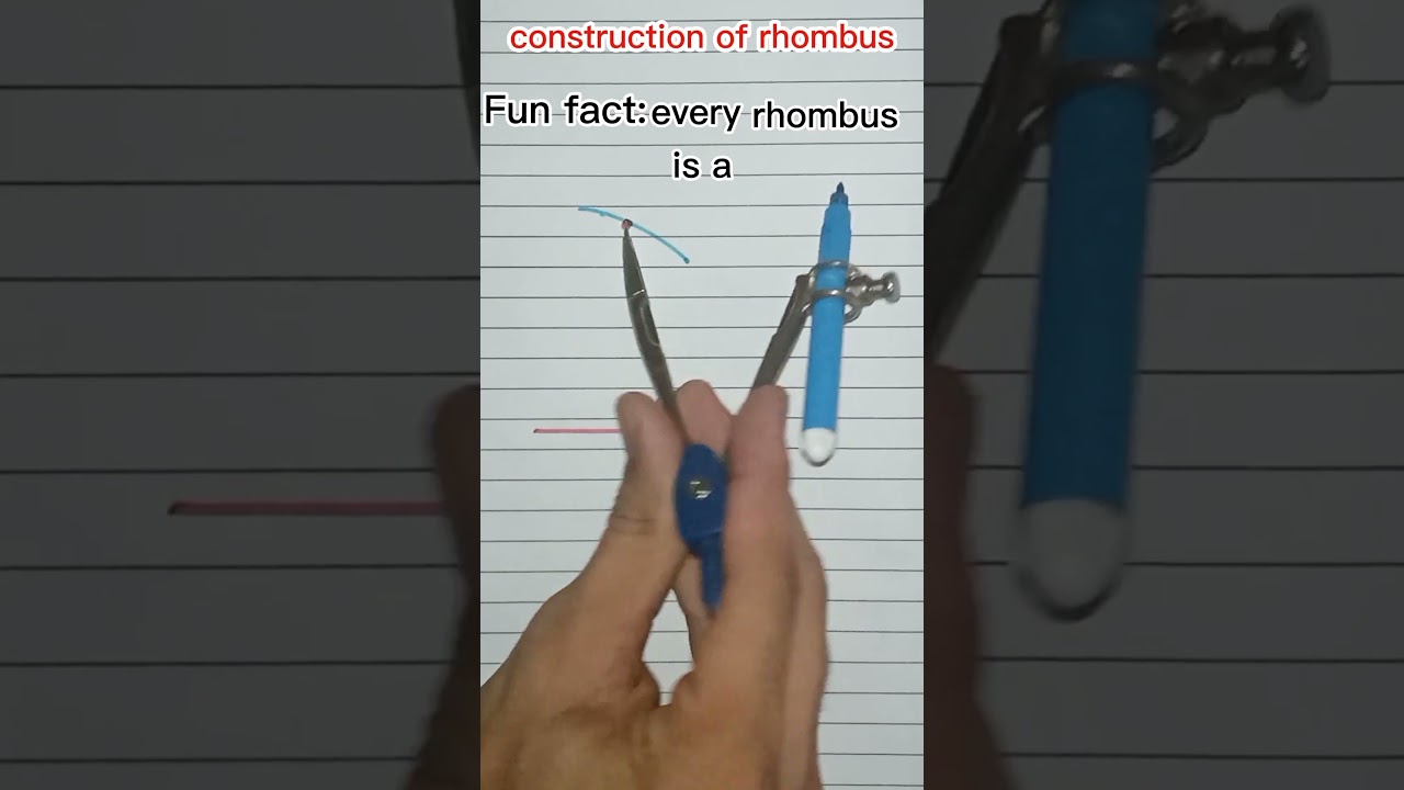 construction of rhombus #construction #compass