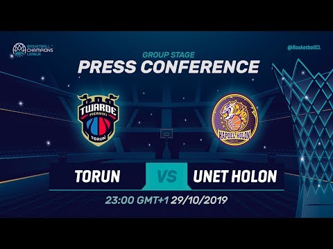 Polski Cukier Torun v UNET Holon - Press Conference - Basketball Champions League 2019-20