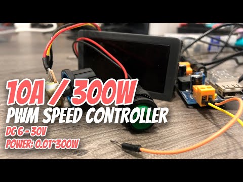 📦 PWM Speed Controller 0.01~300W for DC 6~30V motor CCM5D with digital indicator and button ON/OFF