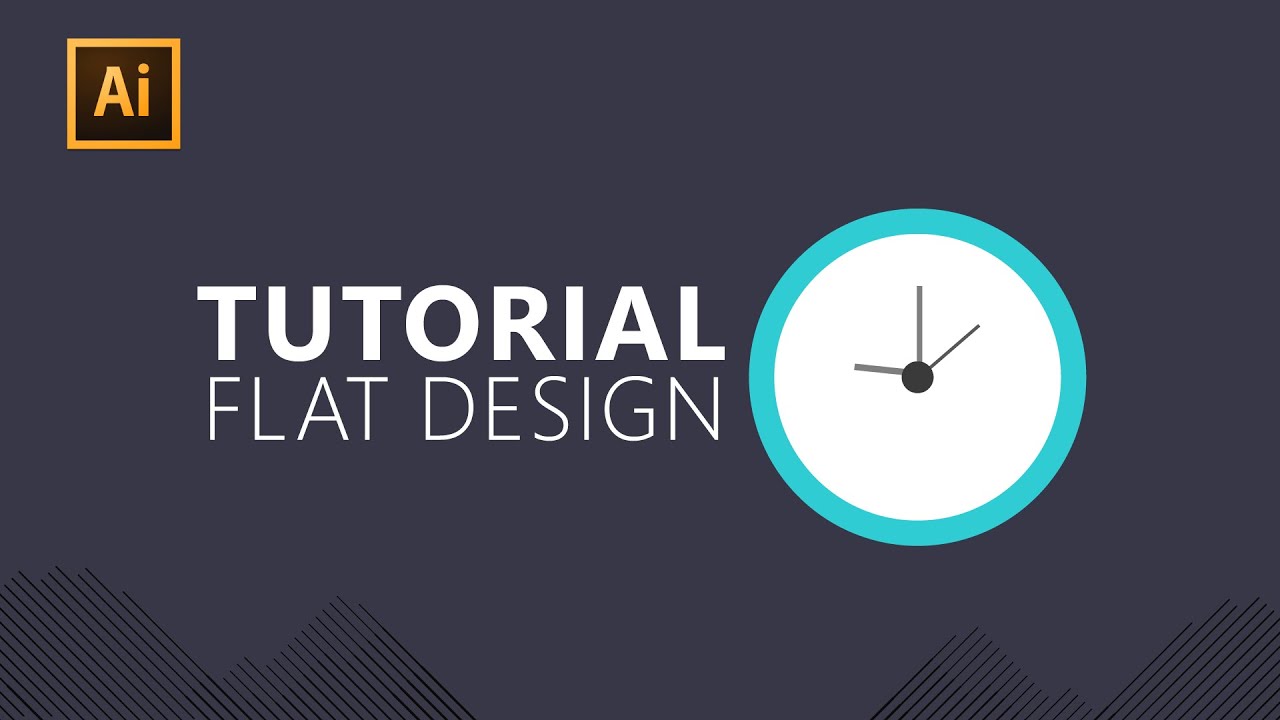 infographics | Illustrator - Clock Flat Design Tutorial