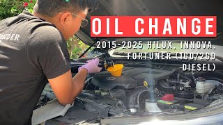 DIY Engine Oil Change on 2015-2025 Hilux, Innova, Fortuner | DIY with UAZAP