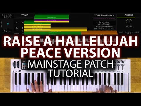 Raise A Hallelujah Peace Album Version MainStage patch keyboard tutorial- Bethel