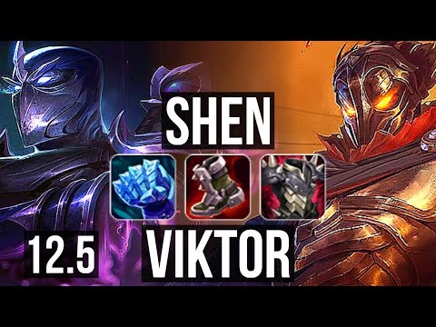 SHEN vs VIKTOR (TOP) | 7/0/5, 800+ games, 1.2M mastery, Godlike | NA Grandmaster | 12.5