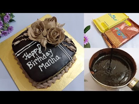 How to Make Chocolate Ganache | Chocolate Cake Decoration With Chocolate Ganache | চকলেট গানাস