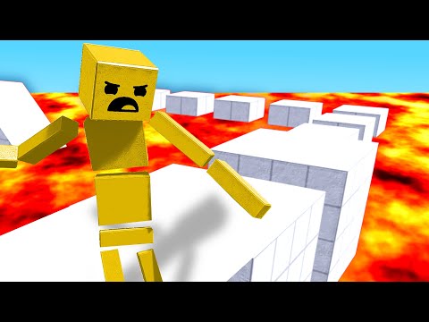 Forcing a RAGDOLL to Survive an Obstacle Course but the FLOOR is LAVA in Fun With Ragdolls: The Game