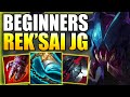 HOW TO PLAY REK'SAI JUNGLE & CARRY GAMES FOR BEGINNERS IN S14! - Gameplay Guide League of Legends
