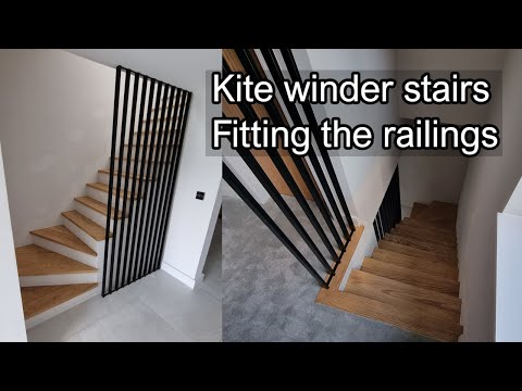 Kite winder stair build Pt5 fitting the railings, Final. Drilling tiles Marcrist PG750x diamond bit