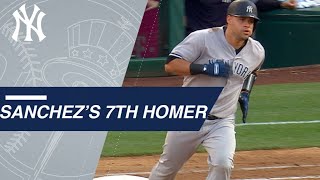 Gary Sanchez hits a 2-run home run against the Angels