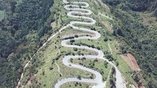 Winding road in China has staggering 68 hairpin turns