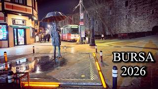 BURSA GECE YÜRÜYÜŞÜ 2026 🌙 Relaxing Night Walk in BURSA CITY TURKIYE |