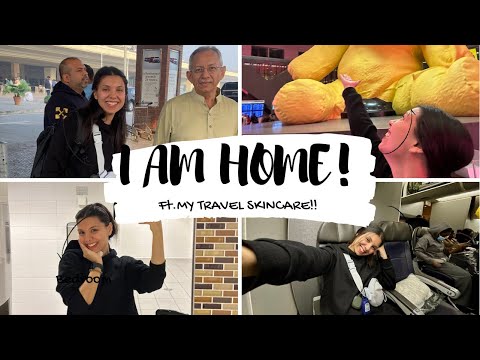I AM HOMEEE!! Travel skincare | new york to Lahore | solo travelling | qatar airways | TRAVEL VLOG!