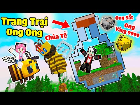WE SURVIVED 24 HOURS IN A MINECRAFT BEE FARM!!