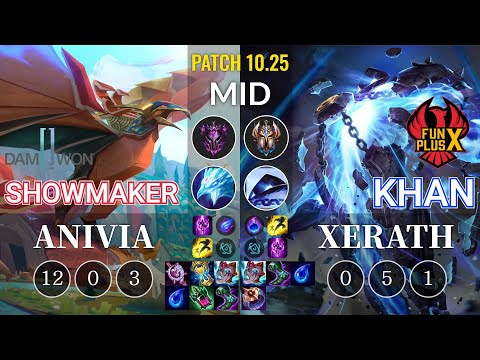 DWG ShowMaker Anivia vs FPX Khan Xerath Mid - KR Patch 10.25