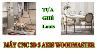 Máy cnc 3d 5 axis hoàn thiện tựa ghế biên dạng cong phức tạp | Woodmaster |