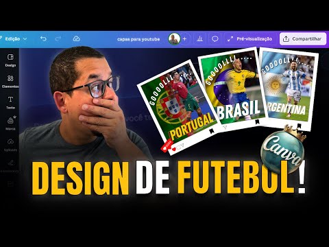 Como Criar Design de Futebol no Canva (Jogador + Bandeira – Passo a Passo Simples)