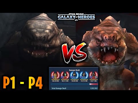 I Used My OWN Rancor vs the Raid Rancor in SWGoH! Phase 1 - 4 Jabba Challenge Rancor Raid Gameplay