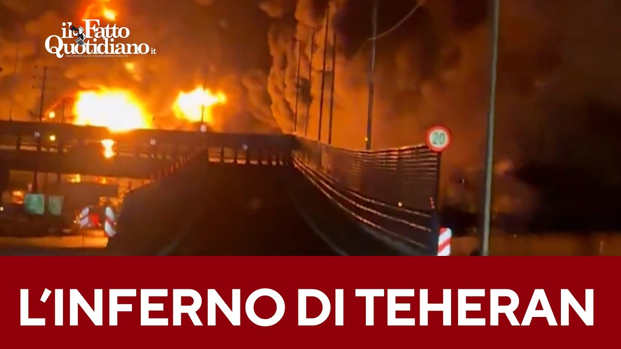 Raffinerie in fiamme e nube nera sopra Teheran dopo i raid israeliani