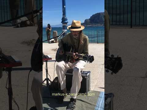 Funky Street Music in Sicily (with looper) #looper #busker #guitar #looperpedal #busking