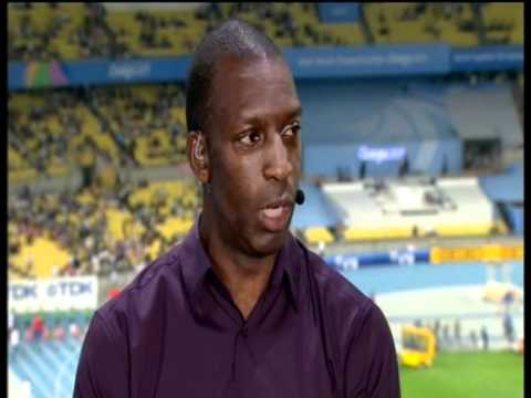 Usain Bolt (1st round) Daegu 2011 + Michael Johnson reaction