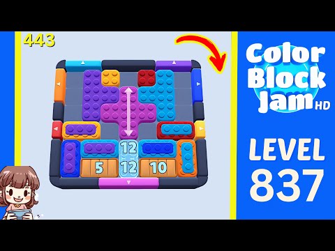 Color Block Jam Level 443 (837) Solution Walkthrough