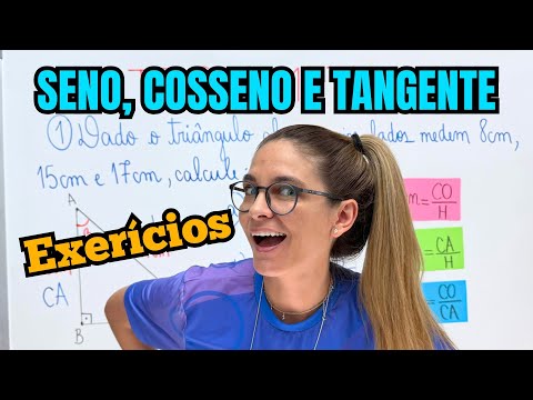 SENO, COSSENO E TANGENTE  COM EXERCÍCIOS PARA PRATICAR - TRIGONOMETRIA NO TRIÂNGULO RETÂNGULO