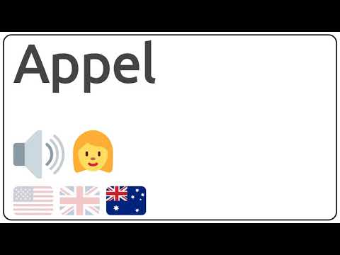 How to pronounce Appel in english?