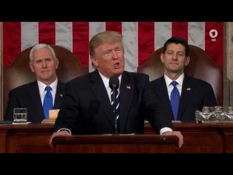 Präsident Trump s Rede vor US - Kongress (deutsche  Fassung),  ARD-Sondersendung, 01.03.2017
