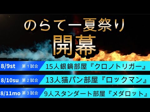 【告知】8/9.10.11『のらてー夏祭り全３試合』告知♪ザ・クロマニヨンズ「雷雨決行」 ー人狼ジャッジメントー