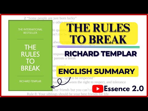 'The Rules To Break' by Richard Templar| Book Summary| @ESSENCE2.0