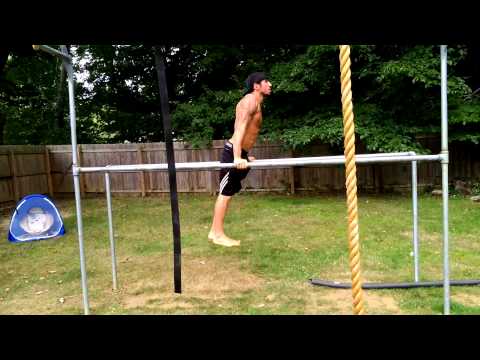 L-sit to planche on parallel bars