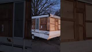 Bored? convert a camper into an ice house(part1) #restoration #icehouse #icefishing