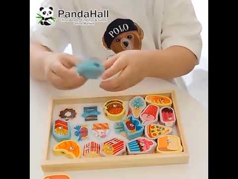 木製磁気釣りゲーム  モンテッソーリのおもちゃ  幼児向けの認知ゲーム  教育就学前ビーズおもちゃギフト  フルーツ  27~52.5x30~46.5x14mmの通販 - PandaHall（パンダホール）
