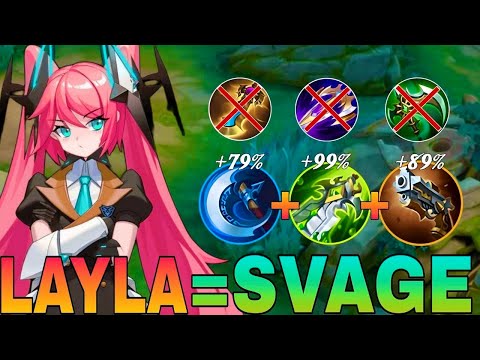 (2X SAVAGE)❤️ BEST BUILD SAVAGE | ONE SHOT SAVAGE | ONE HIT SAVAGE | LAYLA GAMEPLAY