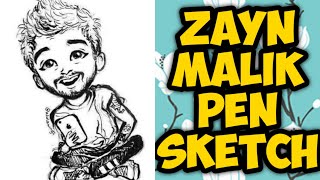 Zayn Malik Pen Sketch ll Must Watch Video ll