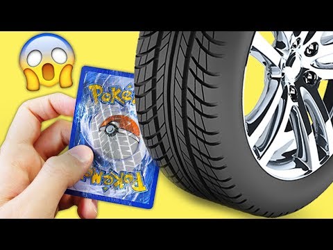 UNA MACCHINA HA SCHIACCIATO UNA CARTA RARA!! *MA UN FAN L'HA SALVATA*