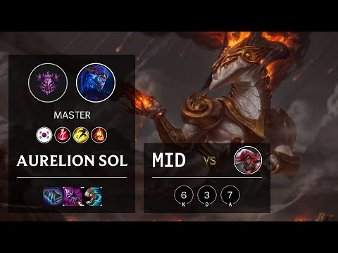 Aurelion Sol Mid vs Katarina - KR Master Patch 10.13