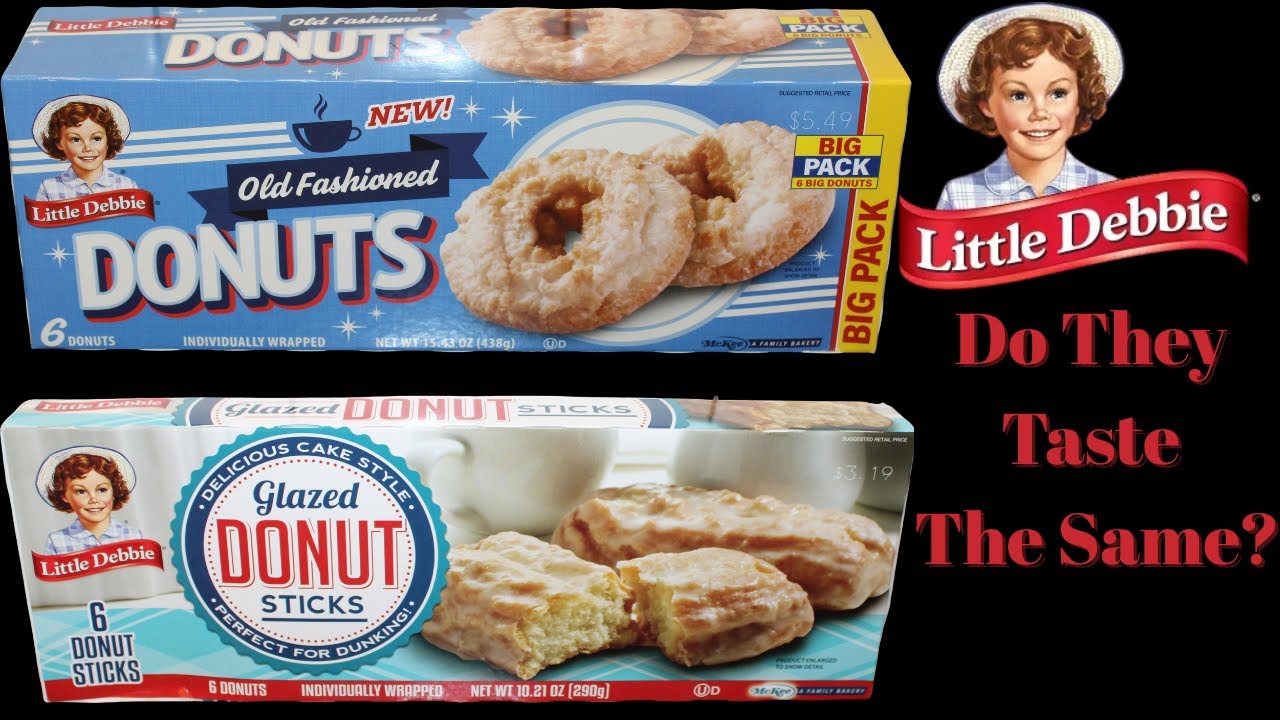 Little Debbie Old Fashioned Donuts & Glazed Donut Sticks Comparison
