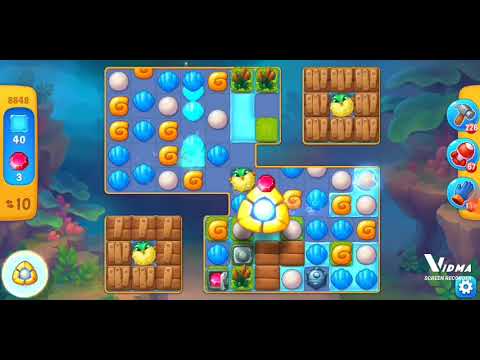 Fishdom. 8848 level no boosters and diamonds. 16 moves