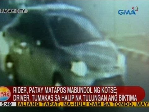 UB: Rider, patay matapos mabundol ng kotse; driver, tumakas sa halip na tulungan ang biktima