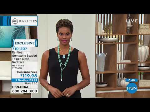 Rarities Gemstone Beaded Toggle Clasp Necklace